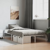 Cumpara ieftin Cadru pat metalic, alb, 120x190 cm
