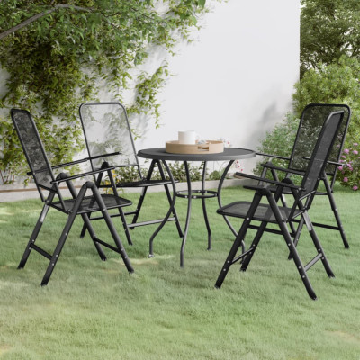 Set mobilier gradina 5 piese antracit plasa metalica expandata GartenMobel Dekor foto