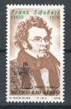 Mexic 1978 MNH - 100 de ani de la moartea lui Franz Schubert, nestampilat