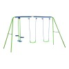 Outsunny Set Leagăn de Grădină cu Leagăn Dublu și 2 Leagăne Simple, 280x140x178 cm, Verde | Aosom Romania
