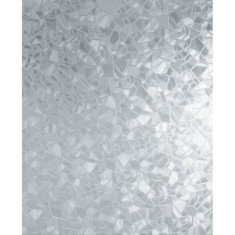 Folie autocolanta pentru geam, model forme geometrice, dimensiuni 45 X 300 cm, usor de aplicat si intretinut, gri/transparent