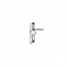 Maner usa exterior Hoppe New York buton-maner cu sild pentru cilindru material aluminiu, culoare argintiu, 92 x 30 mm