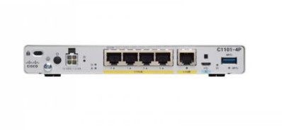 Cisco C1101-4P wireless router Gigabit Ethernet Grey, &amp;quot;C1101-4P&amp;quot; (timbru verde 0.8 lei) foto