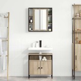 Cumpara ieftin Set de mobilier pentru baie 2 buc. Maro 60 x 30 x 60 cm