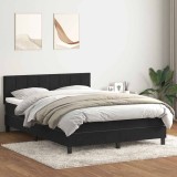 vidaXL Pat box spring cu saltea, negru, 160x210 cm, catifea 3316217