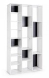 Cumpara ieftin Biblioteca mdf alb gri Arctic 91x29.8x178.3 cm