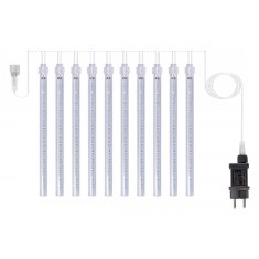 Decoratiune luminoasa tip instalatie Euksrh, 8 tuburi LED, lungime tub 30 cm, IP 65