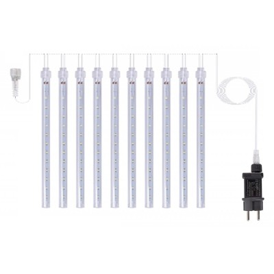 Decoratiune luminoasa tip instalatie Euksrh, 8 tuburi LED, lungime tub 30 cm, IP 65 foto