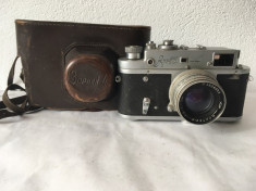 Aparat foto vintage Zorki 4 URSS, etui piele, obiectiv Jupiter-8 foto