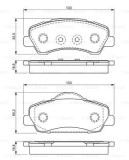 Placute Frana Bosch 0986494713 Citroen Peugeot 308 C-Elysee C4 Cactus