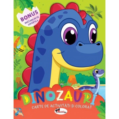 Dinozauri. Carte de colorat cu activitati foto