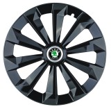 Cumpara ieftin Set 4 capace roti Fame negru R15 pentru gama auto Skoda, Autohelix MSA