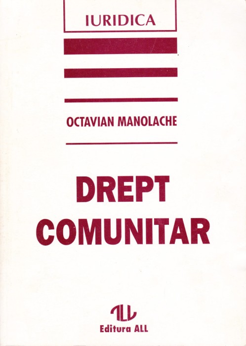 AS - OCTAVIAN MANOLACHE - DREPT COMUNITAR