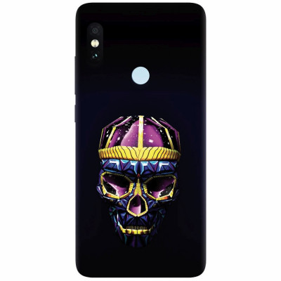 Husa silicon pentru Xiaomi Mi Max 3, Colorfull Skull foto