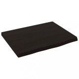 Cumpara ieftin Blat de baie, maro inchis, 40x30x2 cm, lemn masiv tratat