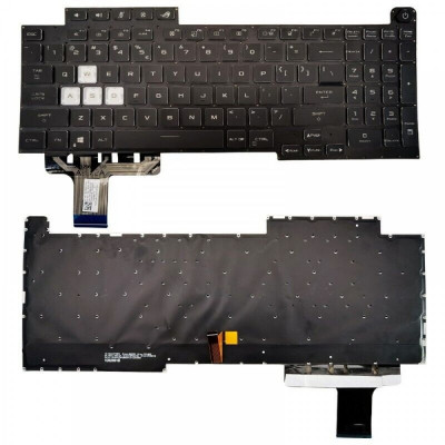 Tastatura Laptop, Asus, ROG Strix G713QY, iluminata RGB 16 pini, layout US foto