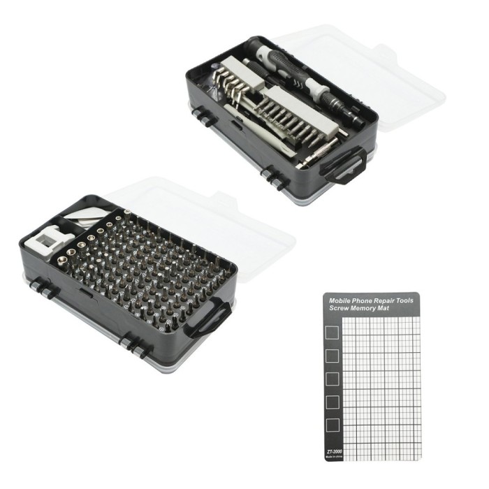 Trusa surubelnite de precizie biti, torx, cruce, hexagonal pentru electronice 139 piese