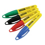 Set 4 mini marker cu varf subtire STANLEY