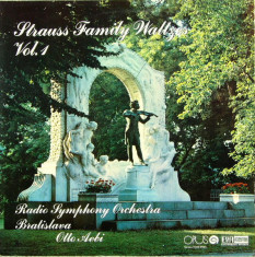 Strauss Family Waltzes Vol. 1 Radio Symph. Bratislava, Otto Aebi, disc vinil foto