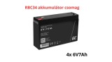 Pachet de baterii de &icirc;nlocuire APC RBC34 (4x 6V 7Ah)