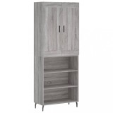 Cumpara ieftin Dulap inalt, gri sonoma, 69,5x34x180 cm, lemn compozit