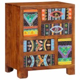 vidaXL Bufetă multicolor 50x35x60 din lemn masiv de salc&acirc;m