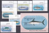 DB1 Fauna Marina Pesti 1997 Sahara 6 v. + SS MNH, Nestampilat