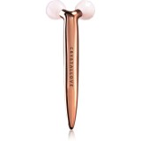 Crystallove Rose Quartz 3D Lift &amp; Sculpt Facial Roller accesoriu de masaj 1 buc
