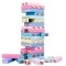 Joc de Societate, Flippy, pentru Copii, din Lemn, Interactiv, Distractiv, Jenga Stack High Blocks, cu Zar, 51 de Piese Animate, 24.5x18x5 cm, Multicol