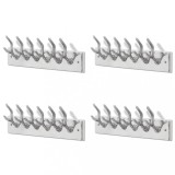 Cumpara ieftin Cuiere de haine, 4 buc., argintiu, aluminiu