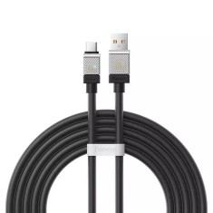 Cablu de date usb la tip-c incarcare super rapida pd100w, 2m baseus coolplay, black foto
