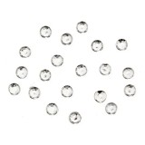 Decorațiuni nail art 1,5 mm - strasuri rotunde, argintii, 20 buc., INGINAILS