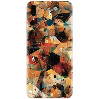 Husa silicon pentru Huawei Y9 2019, Abstract Triangles Connected Lines foto