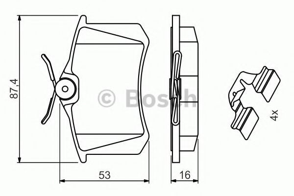 Set placute frana,frana disc RENAULT FLUENCE (L30) (2010 - 2016) BOSCH 0 986 494 600