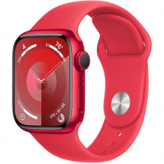 Apple Watch 9, GPS, Carcasa RED Aluminium 41mm, RED Sport Band - S/M