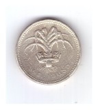 Moneda Anglia 1 pound / 1 lira 1985, circulata, stare relativ buna