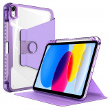 Husa tableta pentru samsung galaxy tab s7 / s8, crystal book, bumper rigid, purple
