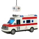 Ambulanta de jucarie cu telecomanda, Lumini si Sunete, pentru Copii 3+ Ani, Oem