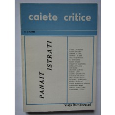 CAIETE CRITICE. PANAIT ISTRATI (nr. 3-4 / anul 1985)