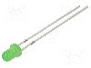 Dioda LED, 3mm, verde, 330...500mcd, 1mA, 2,8...3,4V, OPTOSUPPLY - OSG58A3164A-1MA