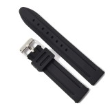 Cumpara ieftin Curea Ceas Silicon Neagra Mata 20mm 22mm 24mm Inox Telescoape Incluse Brand Time Veranda