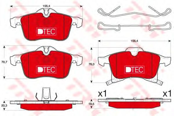 Set placute frana,frana disc OPEL ASTRA H Combi (L35) (2004 - 2016) TRW GDB1668DTE