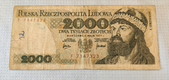 Polonia - 2000 Zlotych / Zloți (1977)