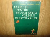 Exercitii pentru dezvoltarea vorbirii prescolarilor-Tatiana Badica anul 1979