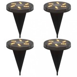 Cumpara ieftin Lampi solare cu tarusi de sol pentru exterior, 4 buc. alb cald