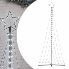 Pom de Craciun LED 447 LED-uri Alb Rece 249 cm foto