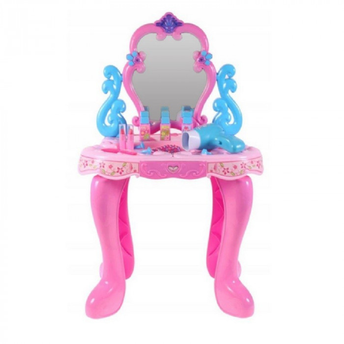 Masuta de infrumusetare MalPlay Beauty cu oglinda rotativa, sunete, lumini si accesorii