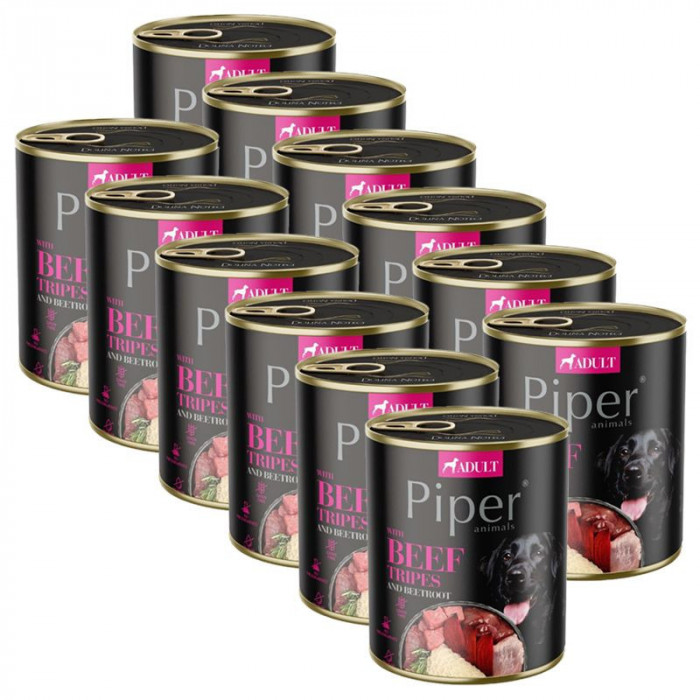 Conservă Piper Adult cu m&acirc;neci de vită și sfeclă roșie 12 x 800 g