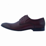 Pantofi barbati, din piele naturala, marca Eldemas, Y079-01F-30-24, bordo