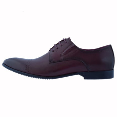 Pantofi barbati, din piele naturala, marca Eldemas, Y079-01F-30-24, bordo